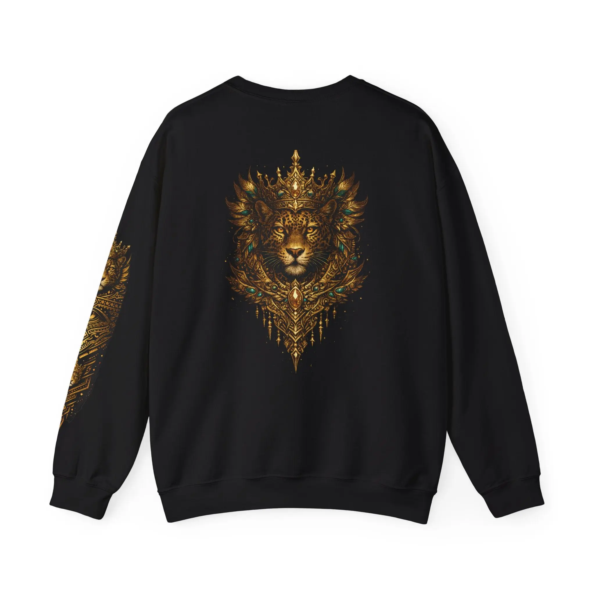 Golden Crowned Jaguar Crewneck Sweatshirt