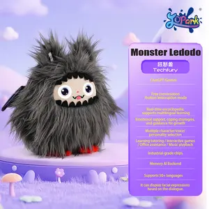 Le Doudou Intelligent AI Plush Companion Ages 6+, Smart Conversation Story Telling Plush Toy, Early Education Language Learning Soft Stuffed Robot, Backpack Hanging Ornament Blind Box Gift for Boys Girls