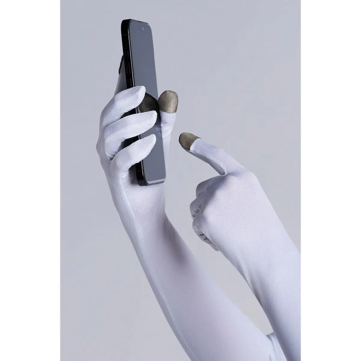 Culebra | Unisex Long Full Finger Gloves | White