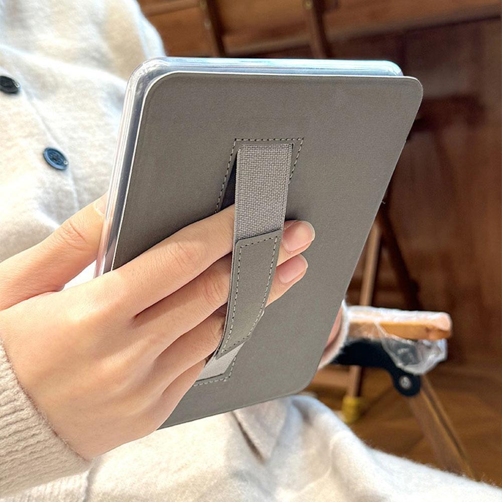 4th Wing PU Leather Case with Handle for Kindle Paperwhite (12th Gen 7.0", 11th Gen 6.8") & 6.0" Kindle Tablet Reader, Clear TPU Back, Automatic Sleep/Wake Function, Durable Accessory Pouch