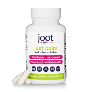 Just Thrive Just Calm, Calming Mood Support Supplement, 30 Capsules, Supports Stress Relief & Mental Clarity - Choose Your Pack Healthcare Fitness
