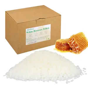 White Beeswax Pellets, 5LB Natural Organic Beeswax for Candle Making, Beeswax Pastilles for Skin Care DIY Creams, Lotions, Lip Balm and Soap Making Supplies
