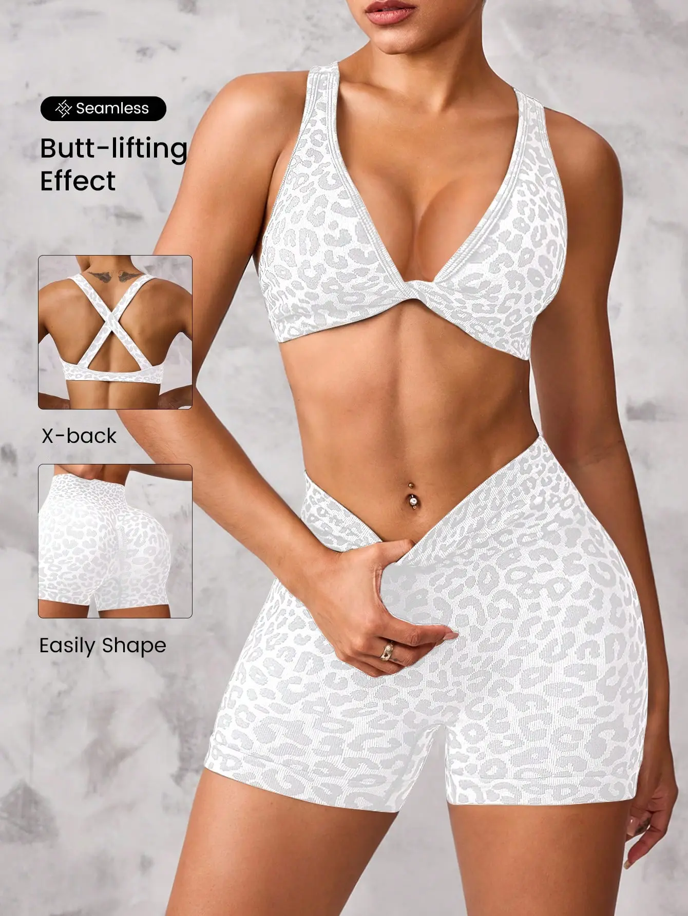 NCP x VARSIVA Leopard Print Twist Crossed Bra Top And Shorts 2 Piece Set High Waist Stretchy Y2K Summer Outfit Beach Vacation Going Out