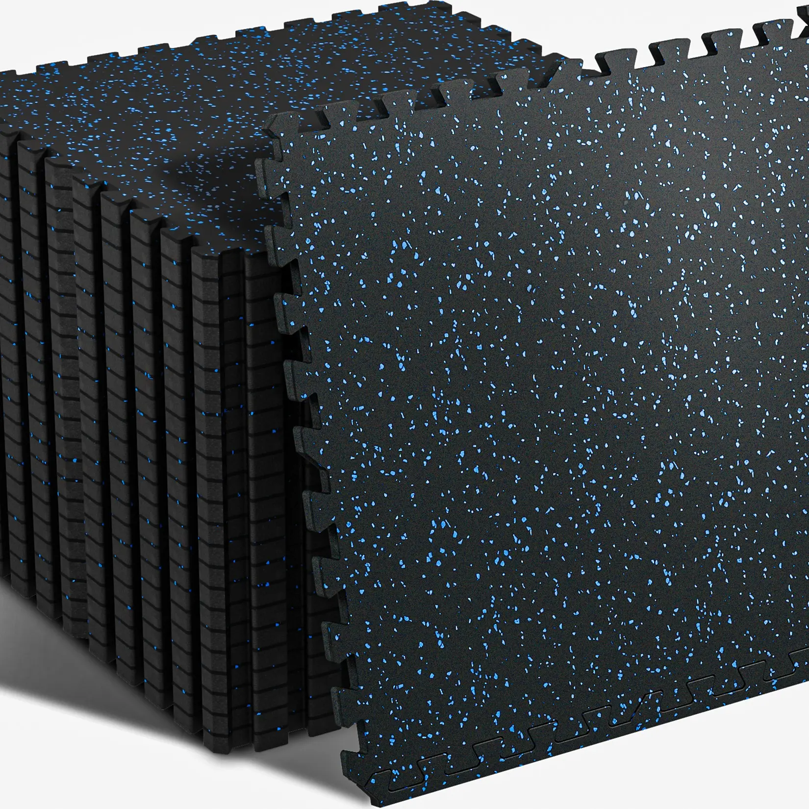 24 Tiles Black with blue dots