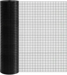 Black Hardware Cloth 1 inch Mesh 36'' x 100' 17-Gauge, Vinyl Coating Wire Mesh Roll, Chicken Wire Fencing, Graden Fencing, Tree Guard, Welded Wire Fence