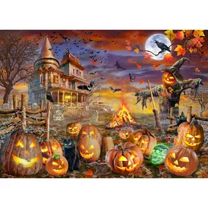 Halloween Spooky Pumpkins Diamond Painting Kit
