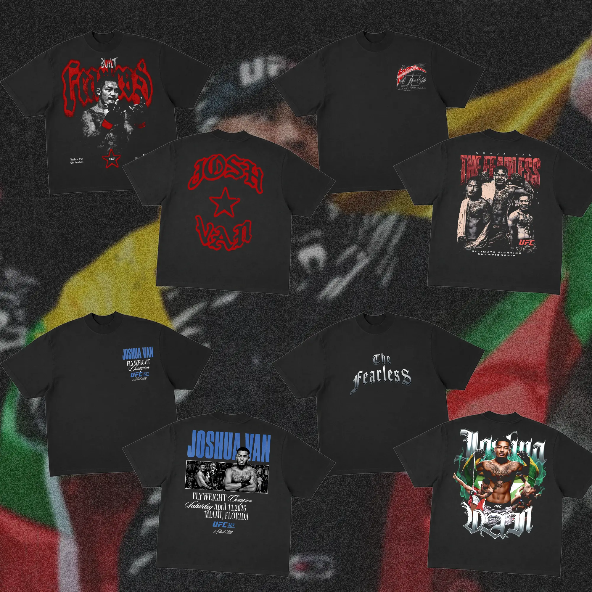 [COLLECTION] Joshua Van T-Shirt, Retro UFC Flyweight Champion Tee, “The Fearless” Myanmar Champion T-Shirt, Vintage MMA Fighter Graphic Shirts, UFC Fight Night Streetwear, Combat Sports Fan Apparel, Gift for MMA Fans