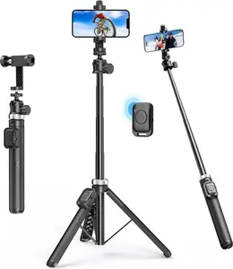 62-Inch Extendable Phone Tripod for iPhone and Android with 360° Ball Head and Remote - Smartphone, Accessories