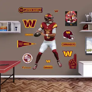 Jayden Daniels - RealBig Dropback Collection - Official NFL - Washington Commanders - Reusable Vinyl Wall Decals