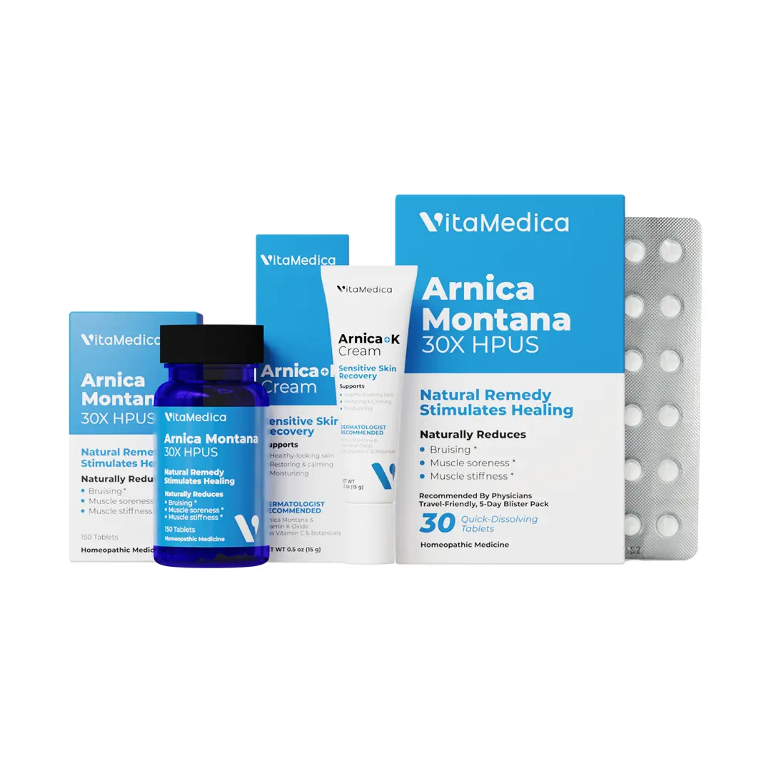 Arnica Cream + Arnica 30X HPUS Tablets + Five Day Pack