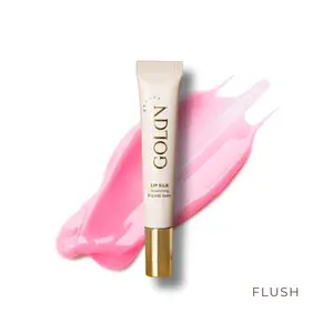 Golden Lip Silk Flush Nourishing Peptide Balm Infused with Peptides Hyaluronic Acid & Vitamin E for Ultra-Hydrating Moisture Vegan Formula