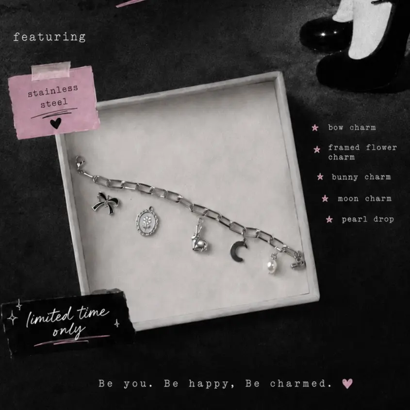 AG8 Petal Inspired Charm Bracelet