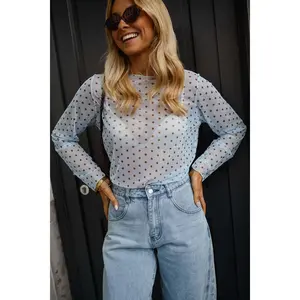 Blue Polka Dot Claire Blouse