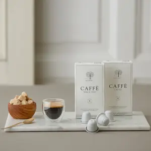 Made by Mama Biodegradable Italian-Made Coffee Capsules | Nespresso Original Compatible Coffee Pods, 100 capsules