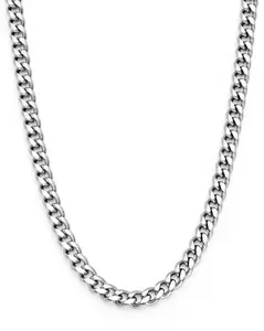 Men's Stainless Steel Curb Chain Necklace 4mm 24"