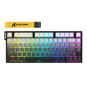 R82he 75% Mechanical Gaming Rgb Backlit Keyboard, Wired, Hall Effect Magnetic Axis, Adjustable Actuation Travel, 8khz Refresh Rate, Low Latency, PC/MAC Compatible