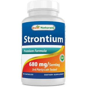 Strontium 680mg/Serving 90 Capsules Supplement Edible Dietary Fitness