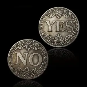 Yes No Decision Maker Lucky Coin 3 Count Double-sided Commemorative Coin Collectible Gift for Friends Classmates Family Unique Design Versatile Use
