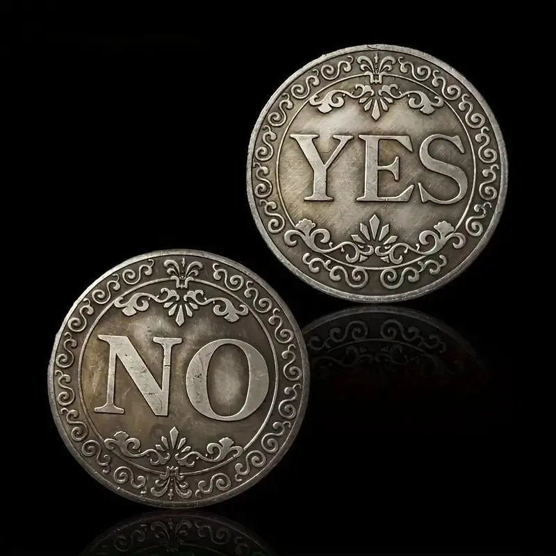 Yes No Decision Maker Lucky Coin 3 Count Double-sided Commemorative Coin Collectible Gift for Friends Classmates Family Unique Design Versatile Use