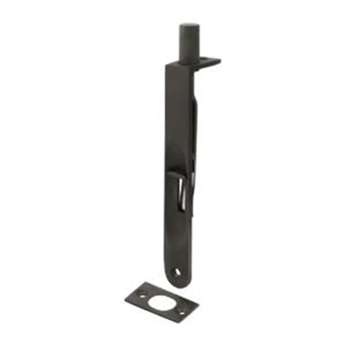 212 MAIN 6-inch Round Flush Bolt, Heavy-Duty Solid Brass Door Hardware, Corrosion-Proof with Strike + Screws, Oil Rubbed Bronze, Door Lock