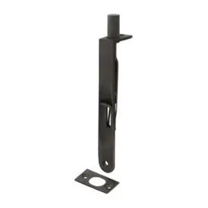 212 MAIN Weatherproof Door Hardware - 6 in. Heavy-Duty Solid Brass Round Flush Bolt Lock, Oil Rubbed Bronze Finish, Corrosion-Proof, with Strike and Screws for Sailing, Water Sports