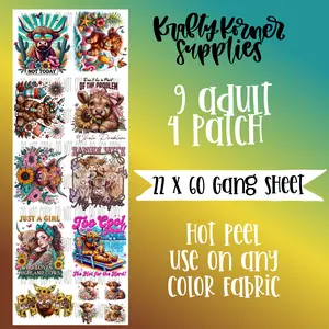 Highland DTF Transfer Gang Sheet, 22 x 60