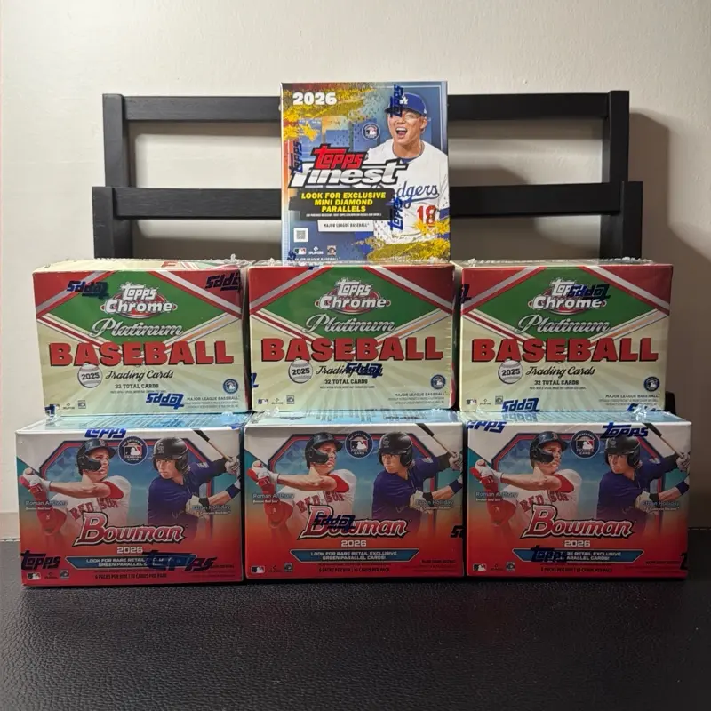 Break #657 Pick Your Team! 1x 2026 Topps Finest Baseball Mega Box, 3x 2025 Topps Chrome Platinum Baseball Blasters, 3x 2026 Bowman Baseball Blasters! (All Cards Ship)