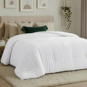 Comforters  Size,  Season Duvet Insert, Down Alternative  Comforter with Corner Tabs, Machine Washable Bed Comforter 88 x 88 Inches (White)