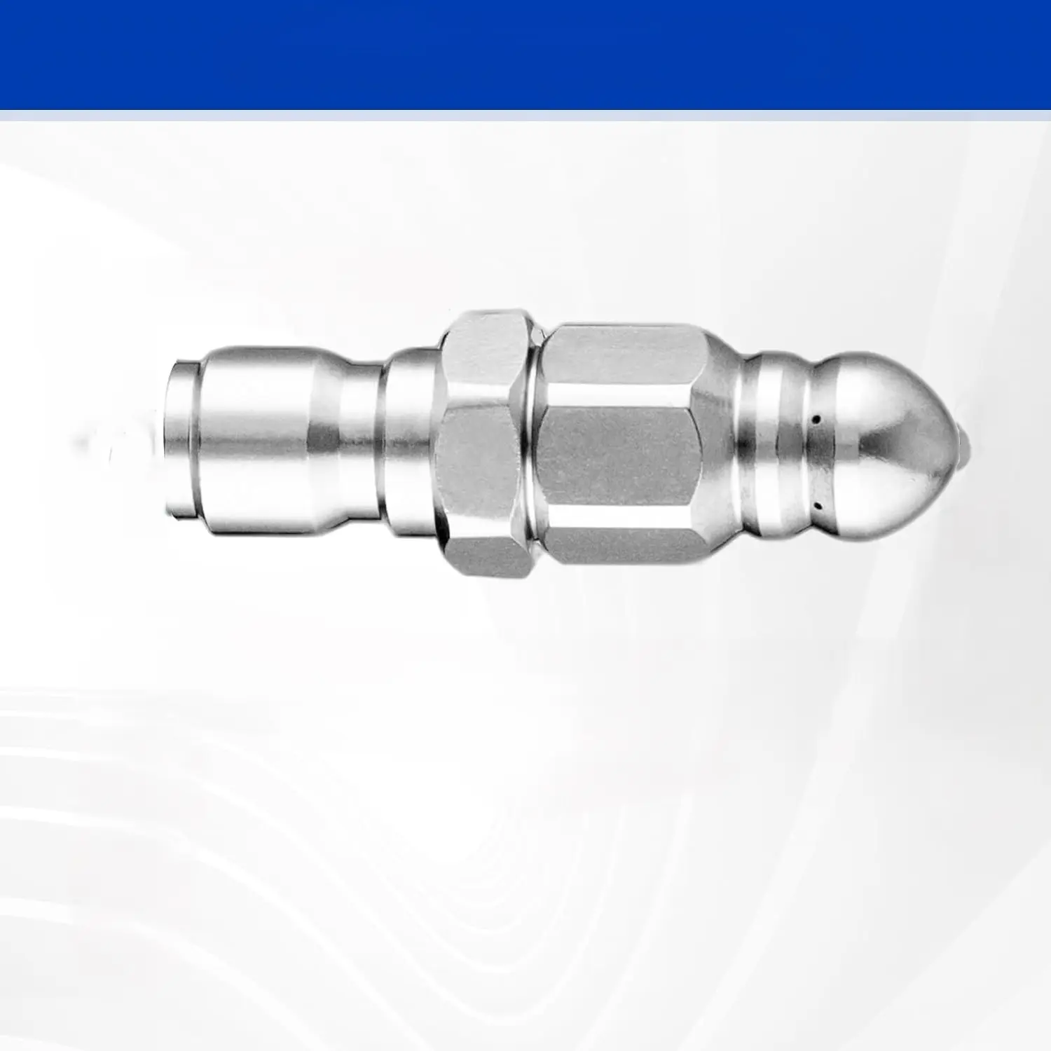 1pc CAR Pressure Washer Sewer Jetter Nozzle Stainless Steel 1/4'' QC | Durable Jet Nozzle,5000 PSI Pressure Drain Jetter Hose Nozzle, with 1/4'' Quickly Connector