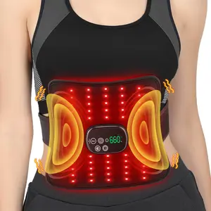 Cordless LED Light Massager Pad for Body, 3 Massage Levels, 3 Timer Setting, Heating Vibration Belt, 46pcs Beads Of 660nm & 850nm, Gifts for Family At Home