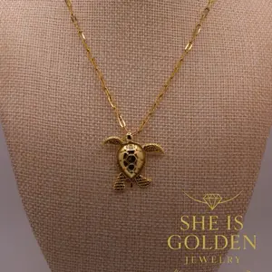 Vintage Stainless Steel Turtle Pendant – Timeless Charm, Everyday Versatility