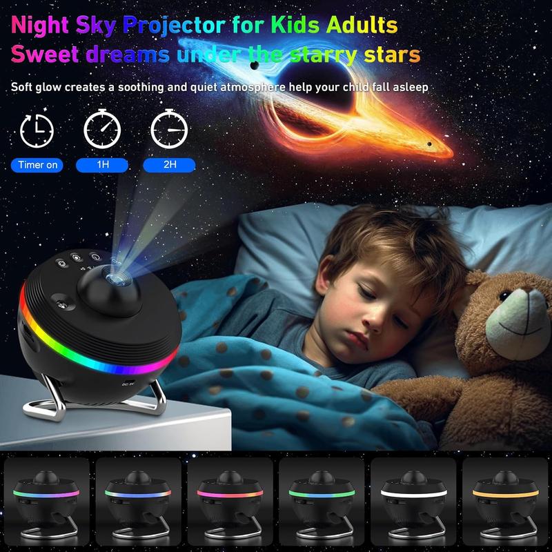 Galaxy Projector Night Light, 13 in 1 HD Planetarium Galaxy Projector for Bedroom, Star Projector Galaxy Light Projector with Timer, Meteor & 6 RGB Lighting Night Light for Kids Adults, Party Light/Home Decor