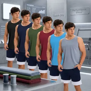 Men's 6-Pack Quick Dry Gym Tank Tops - Breathable Sleeveless Muscle Shirts, Moisture Wicking Lightweight Activewear for Active Men, Ideal for Running, Training