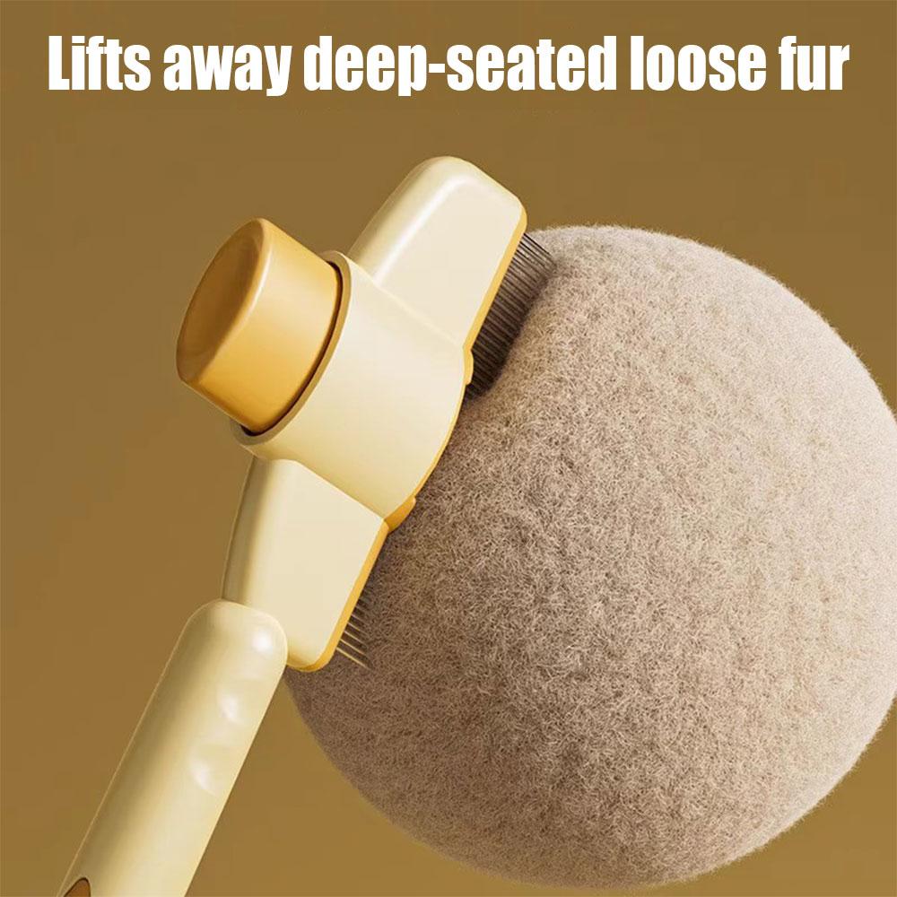 Pet Comb for Dogs Cats with Long Short,Stainless Steel Metal Teeth for Shedding and Tangles,Self-Cleaning Pet Comb for Dogs and Cats Household Convenient.