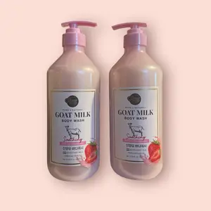 Shower Mate Goat Milk Body Wash - Fresa - Soothing & Hydrating Formula - 800ml - Gentle Cleansing & Deep Moisturization - Perfect for Sensitive Skin - Aromatic Strawberry Scent - Daily Bath Routine Essential Moisturizer Moisture Cleanser Moisturizing