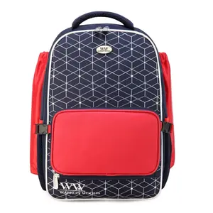 850037646180.  Warron-Woods Pro Series Backpack Navy/Passion Red with pocket