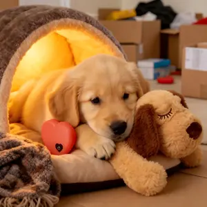 Dog Anxiety toy with Heartbeat - Calming Chew Proof Plush for Aggressive Chewers, Durable Sleep Companion for Puppies & Dogs, Interactive Pet Stress Relief heart beat