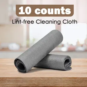10 Counts Magic Cleaning Cloth, Effortless Cleaning Process, For Windows, Mirrors, and Screens