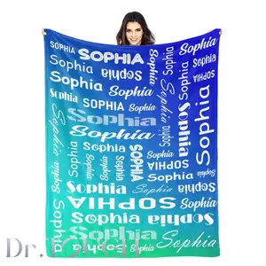 Personalized Blanket and Throws Customized Name Blanket Flannel Custom Blanket with Name Personalized Name Blanket