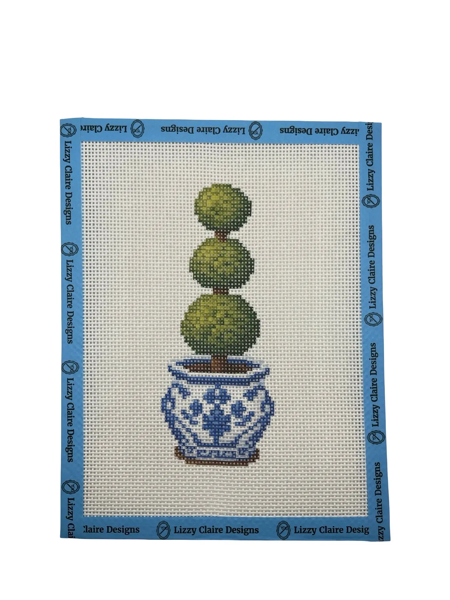Chinoiserie Topiary - 13 Mesh - 7 x 9 - Needlepoint Canvas Chinoiserie Topiary - 13 Mesh - 7 x 9 - Needlepoint Canvas