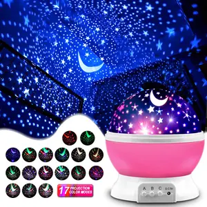 360° Rotating Star Projector Night Light for Girls, Galaxy Ceiling Light for Kids Bedroom, Cute Purple Night Lamp special Gift for Toddlers Age 3-8 funny mother day gift outdoorfun