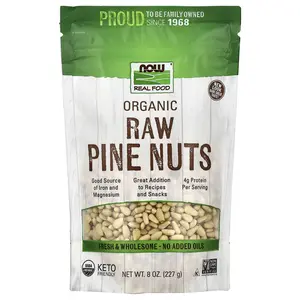 NOW Foods Real Food, Organic Raw Pine Nuts, 8 oz (227 g)