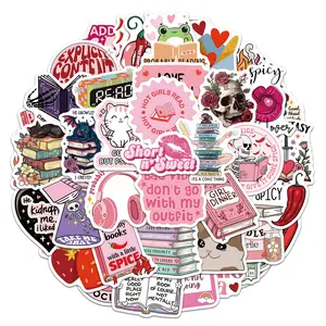 50pcs Reading Book Stickers Series, Office Supplies and Notebook Accessories, Suitable for Scrapbooks, Diaries, Laptops, Water Bottles, Cars, Etc., Based on A Design Inspired By Faith.