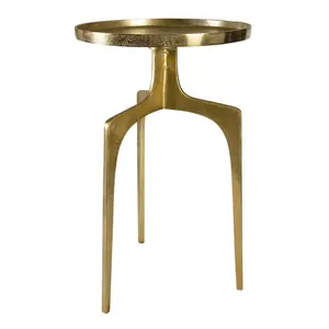 Kenna Accent Table, Gold - Furniture - Indoor Furniture - Tables & Desks