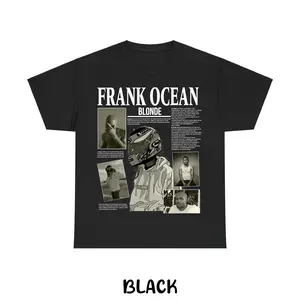 Frank Ocean Blonde T-Shirt, Vintage Music Fan T-Shirt, Aesthetic Album Cover T-Shirt, Streetwear Graphic T-Shirt, Trendy Music Merch for Men and Women Fabric Fashion