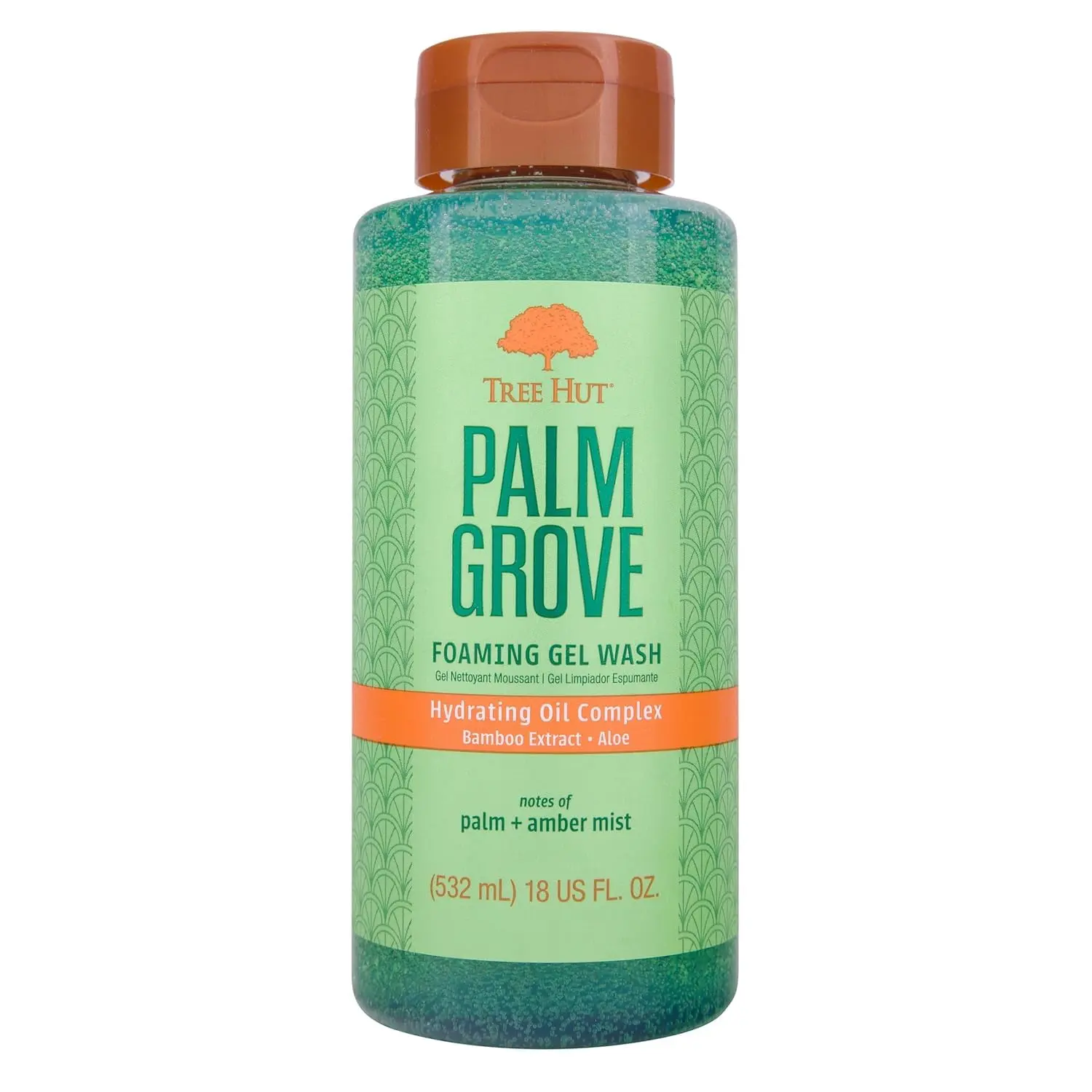 Tree Hut Palm Grove Foaming Body Wash, 18 Fl Oz | Nourishing & Moisturizing Shower Gel w/ Shea Butter & Essential Oils, Soft & Smooth Skin, Gentle Cleanser For All Skin Types