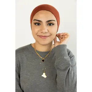 Jersey Under Scarf Tube Cap - Burnt Orange