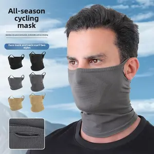 Breathable Windproof Face Mask, Half Face Mask with Earhook Design, Outdoor Sports Mask for Running Hiking Cycling Travel