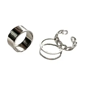 3Pcs Women Rings Korean Simple Ring Electroplating Finger Rings Fashion Jewelry Personality Ring BLUELANS