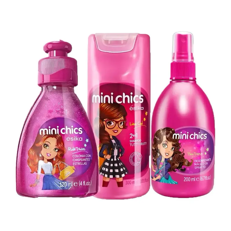Ésika Kit Mini Chics Niñas Colonia Sh Y Spray Cabello Rubi D